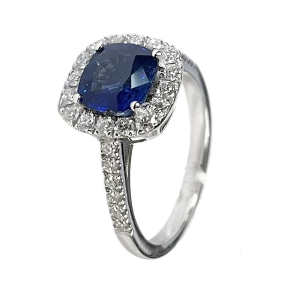 Anello Gazzola Gioielli Donna in Oro bianco Zaffiro blu 1.79 Ct 282849 - 282849